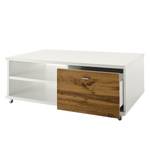 Salontafel Sostino hoogglans wit/Wotan eikenhouten look