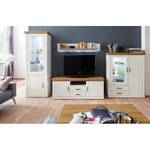 Meuble TV Arez Pin blanc / Chêne - Largeur : 158 cm