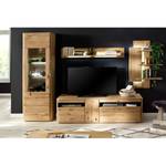 Tv-meubel Forge deels massief eikenhout - Bianco balken-eikenhout/Bianco eikenhouten look - Breedte: 186 cm