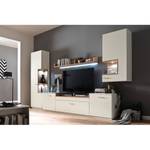Meuble TV Carini Blanc mat / Imitation chêne - Largeur : 240 cm