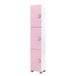 Armoire colonne Edia Rose / Blanc