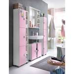 Armoire colonne Edia Rose / Blanc