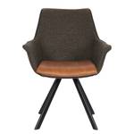 Gestoffeerde stoel Broon Kunstleer/metaal - cognackleurig/zwart