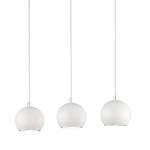 Suspension Dakota Fer - 5 ampoules - Blanc / Argenté