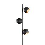 Staande lamp Dakota IJzer - 3 lichtbronnen - Zwart/messing