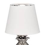 Tafellamp Pineapple I Katoen/keramiek - 1 lichtbron - Wit/zilverkleurig