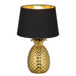 Lampe Pineapple II Coton / Céramique - 1 ampoule - Noir / Laiton