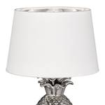 Lampe Pineapple II Coton / Céramique - 1 ampoule - Blanc / Argenté