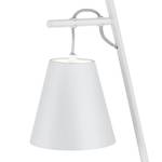 Tafellamp Andreus Katoen/ijzer - 1 lichtbron - Wit/zilverkleurig