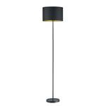 Lampadaire Hostel II Coton / Fer - 1 ampoule - Noir / Laiton