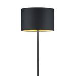 Lampadaire Hostel II Coton / Fer - 1 ampoule - Noir / Laiton