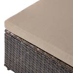 Loungehocker Paradise Lounge Polyrattan / Polyester - Braun / Beige