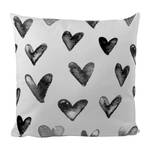 Coussin In Love Tissu - Blanc / Noir