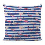 Coussin Floating Flamingos Tissu - Multicolore