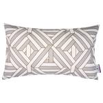 Housse de coussin T-Modern Graphic Tissu - Gris / Blanc - 50 x 30 cm