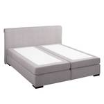 Lit boxspring Willard Tissu structuré - Gris - 140 x 200cm