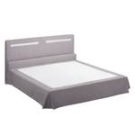 Boxspring Bronson structuurstof - Grijs - 140 x 200cm