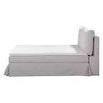 Lit boxspring Bronson Tissu structuré - Beige - 140 x 200cm