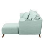 Ecksofa Irvine I Strukturstoff - Babyblau - Longchair davorstehend rechts