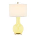 Lampe Charlie Coton / Cristallin - 1 ampoule - Blanc alpin / Jaune