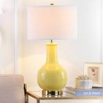 Lampe Charlie Coton / Cristallin - 1 ampoule - Blanc alpin / Jaune