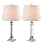 Lampes Tyler (lot de 2) Coton / Cristallin - 1 ampoule