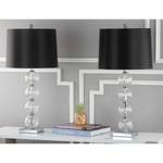 Lampes Giulia (lot de 2) Coton / Cristallin - 1 ampoule - Noir profond