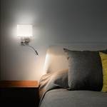 LED-wandlamp Vietri textielmix/nikkel - 2 lichtbronnen