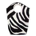Wäschesammler Zebra Fan Webstoff - Weiß / Schwarz