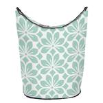 Wasmand Mint Leaves Geweven stof - turquoise/wit