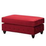 Gestoffeerde hocker Solita fluweel - Rood