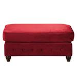 Gestoffeerde hocker Solita fluweel - Rood