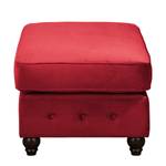 Gestoffeerde hocker Solita fluweel - Rood