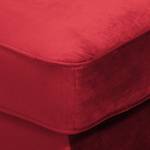 Gestoffeerde hocker Solita fluweel - Rood