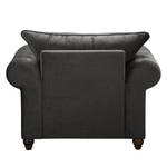 Fauteuil Solita fluweel - Grijs - Zonder hocker