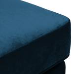 Gestoffeerde hocker Solita fluweel - Donkerblauw