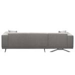 Ecksofa Faraon II Strukturstoff - Platin - Longchair davorstehend links