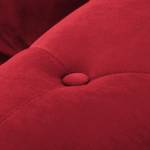 Grand canapé Solita Velours - Rouge - Sans repose-pieds