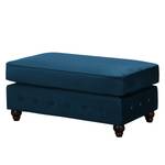 Fauteuil Solita fluweel - Donkerblauw - Met hocker