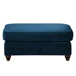 Fauteuil Solita fluweel - Donkerblauw - Met hocker