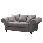 Sofa Pacoa (2-Sitzer) Antiklederlook - Dunkelgrau - Mit Hocker