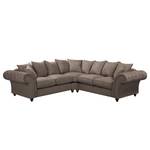 Ecksofa Pacoa Antiklederlook - Dunkelbraun