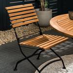 Chaise de jardin Tuscany I (lot de 2) Acacia massif / Acier - Acacia / Noir