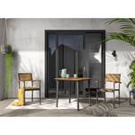 Chaises de jardin Lanai (lot de 2) Acacia massif / Acier - Acacia / Anthracite