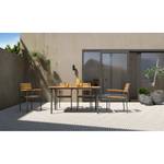 Table de jardin Paia Acacia massif / Acier - Marron/ Anthracite