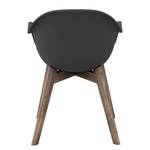 Chaises de jardin Volcano (lot de 2) Matière plastique / Acacia massif - Noir