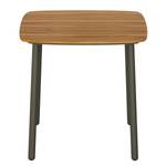 Table de jardin Paia Acacia massif / Acier - Marron/ Anthracite