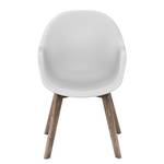 Chaises de jardin Volcano (lot de 2) Matière plastique / Acacia massif - Blanc