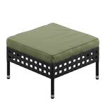 Tabouret de jardin Akona Polyrotin / Tissu - Noir / Gris