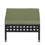 Tabouret de jardin Akona Polyrotin / Tissu - Noir / Gris